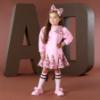 Picture of PRE ORDER A Dee Initial Icon Maisie Initial Print Bow Dress - Pink Fairy