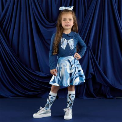 Picture of A Dee Twilight Twirls Nellie Swirl Print Skirt Set X 2 - Heritage Navy