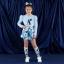 Picture of PRE ORDER A Dee Twilight Twirls Nova Swirl Print Short Set X 2 - Powder Blue