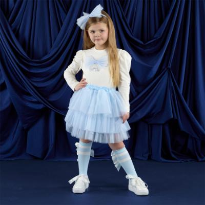 Picture of PRE ORDER A Dee Twilight Twirls Naya Tulle Bow Skirt Set X 2 - Vintage White