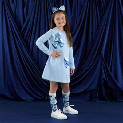 Picture of PRE ORDER A Dee Twilight Twirls Nieve Swirl Print Knee High Socks - Powder Blue