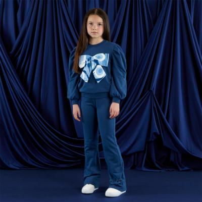Picture of PRE ORDER A Dee Twilight Twirls Luna Bow Flare Tracksuit - Heritage Navy