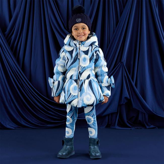 Picture of PRE ORDER A Dee Twilight Twirls Nylah Swirl Print Bow Jacket - Powder Blue