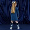 Picture of PRE ORDER A Dee Twilight Twirls Lotus Handbag Sweat Dress - Heritage Navy