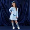 Picture of PRE ORDER A Dee Twilight Twirls Lotus Handbag Sweat Dress - Powder Blue