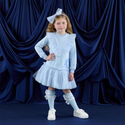 Picture of PRE ORDER A Dee Twilight Twirls Lacey Sweat Tulle Dress - Powder Blue