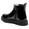 Picture of Lelli Kelly Ruth Girls School Dealer Ankle Boot Inside Zip Chunky Sole - Black Patent