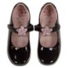 Picture of Lelli Kelly Daisy 2 With Detachable Lotus Trim School Shoe G Fitting - Black Patent