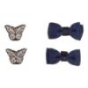 Picture of Lelli Kelly Delilah 3 With Detachable Butterfly School Shoe Chunky Sole - Navy Blue Patent