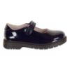 Picture of Lelli Kelly Delilah 3 With Detachable Butterfly School Shoe Chunky Sole - Navy Blue Patent