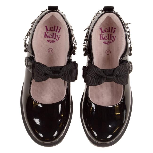 Picture of Lelli Kelly Amelia With Detachable Friendship Bracelet School Shoe - Black Patent