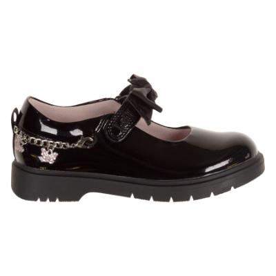 Picture of Lelli Kelly Amelia With Detachable Friendship Bracelet School Shoe - Black Patent