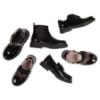 Picture of Lelli Kelly Evelyn Butterfly Girls Easy On School Shoe With 3 Trims - Black Patent