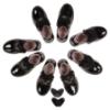 Picture of Lelli Kelly Evelyn Butterfly Girls Easy On School Shoe With 3 Trims - Black Patent