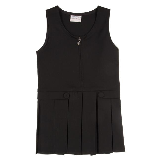 Picture of Schoolwear Girls Stretch Pinafore - Black