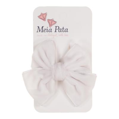 Picture of Meia Pata Velvet Bow Hairclip - White