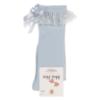 Picture of Meia Pata Knee Socks With Lace & Satin Bow - Baby Blue