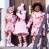 Picture of A Dee Teddy Bear Bakery Leah Bear Print Bow Knee High Socks - Pink Fairy