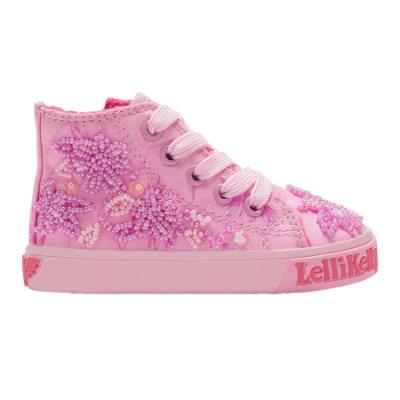 Picture of Lelli Kelly Toddler Brooke Baby Beaded Ankle Boot With Curly Fleece Lining - Pink Fantasy