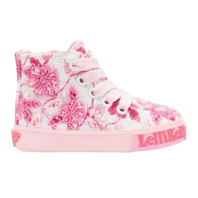 Picture of Lelli Kelly Toddler Brooke Baby Beaded Ankle Boot With Curly Fleece Lining -White Fantasy