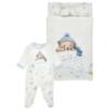 Picture of PRE ORDER Monnalisa Bebe Boys Bear 2 Piece Blanket Set  - Blue