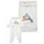 Picture of PRE ORDER Monnalisa Bebe Boys Bear 2 Piece Blanket Set  - Blue