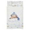 Picture of PRE ORDER Monnalisa Bebe Boys Bear 2 Piece Blanket Set  - Blue