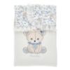 Picture of PRE ORDER Monnalisa Bebe Girls Reversible Bear & Hearts Blanket - Blue