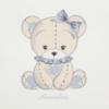 Picture of PRE ORDER Monnalisa Bebe Girls Reversible Bear & Hearts Blanket - Blue