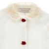 Picture of PRE ORDER Monnalisa Bebe Girls Rosebud & Lace Collar Babygrow - Ivory Red