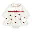 Picture of PRE ORDER Monnalisa Bebe Girls Rosebud Skirted Romper - Ivory Red
