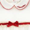 Picture of PRE ORDER Monnalisa Bebe Girls Rosebud Skirted Romper - Ivory Red