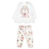 Picture of Monnalisa Bebe Girls Bear House Top & Leggings Set X 2 - Ivory Pink