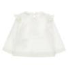 Picture of PRE ORDER Monnalisa Bebe Girls Bear Ruffle Top & Skirt Set X 2 - Ivory Blue