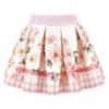 Picture of PRE ORDER Monnalisa Bebe Girls Bear Ruffle Top & Skirt Set X 2 - Ivory Pink