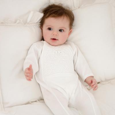 Picture of Sofija Baby Bambini Collection Babygrow With Collar - Ivory
