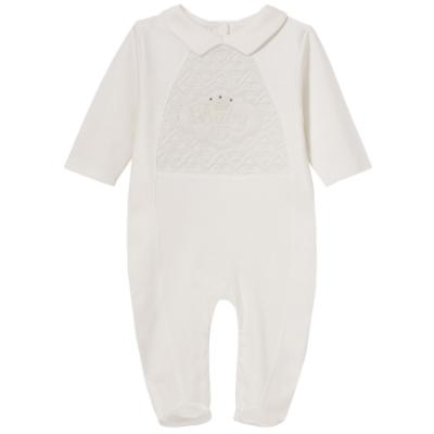 Picture of Sofija Baby Bambini Collection Babygrow With Collar - Ivory