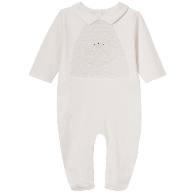 Picture of Sofija Baby Bambini Collection Babygrow With Collar - Ivory