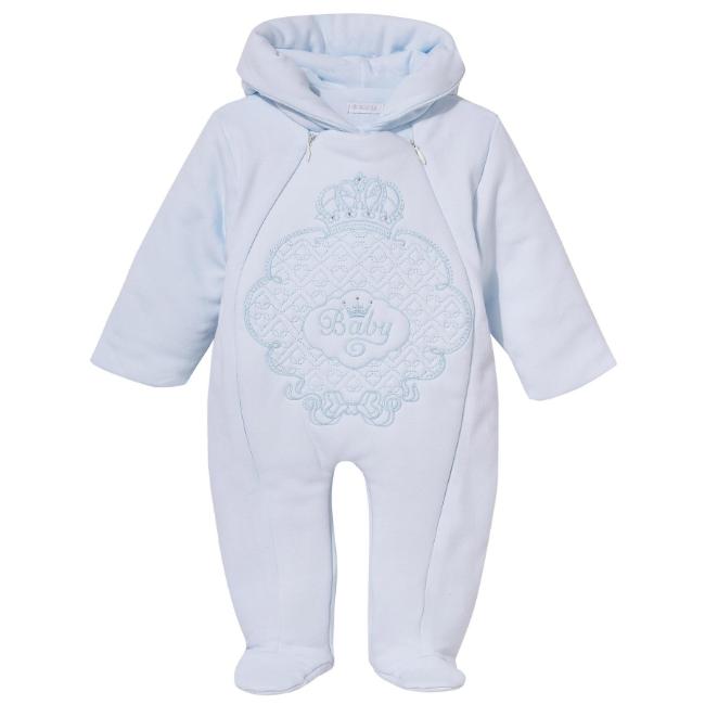 Picture of Sofija Baby Bambini Collection Front Opening Padded Pramsuit - Blue