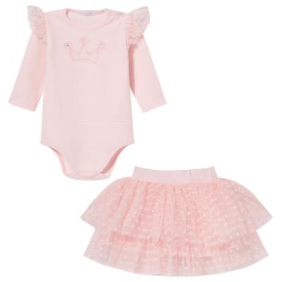 Picture of Sofija Baby Sabrina Collection Bodysuit & Tulle Heart Skirt Set x 2 - Pink