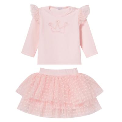 Picture of Sofija Baby Sabrina Collection Top & Tulle Heart Skirt Set x 2 - Pink