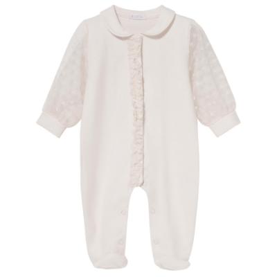 Picture of Sofija Baby Sabrina Collection Heart Tulle Babygrow With Collar - Ivory