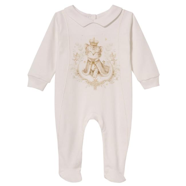 Picture of Sofija Baby Asim Collection Babygrow With Collar - Ivory