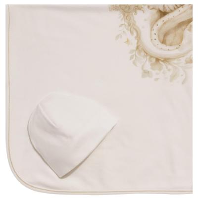 Picture of Sofija Baby Asim Collection Swaddle & Hat Set X 2 - Ivory