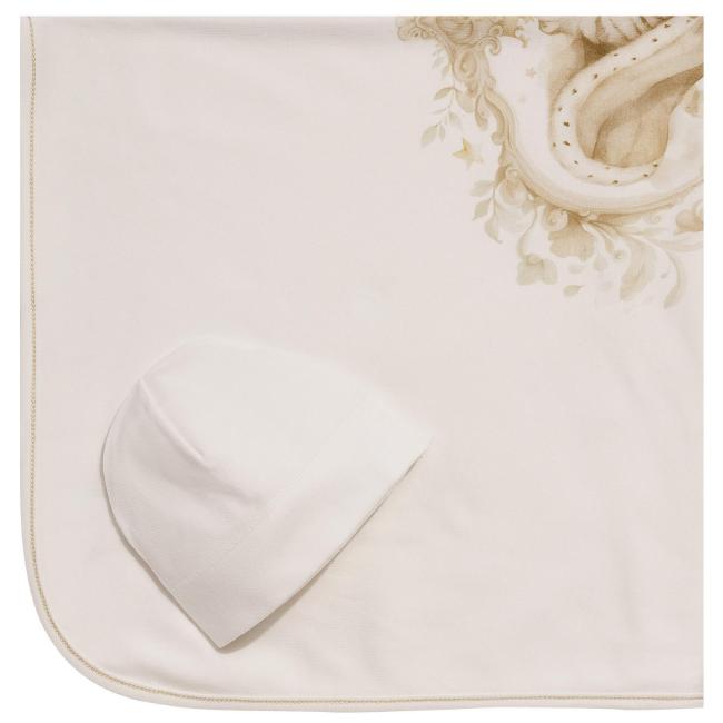 Picture of Sofija Baby Asim Collection Swaddle & Hat Set X 2 - Ivory
