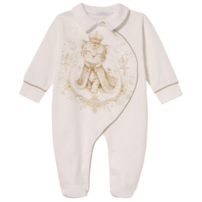 Picture of Sofija Baby Asim Collection Front Opening Babygrow - Ivory