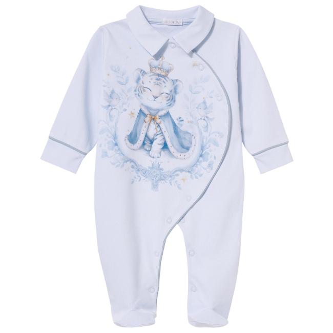 Picture of Sofija Baby Asim Collection Front Opening Babygrow - Blue
