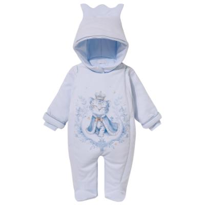 Picture of Sofija Baby Asim Collection Front Opening Padded Pramsuit - Blue