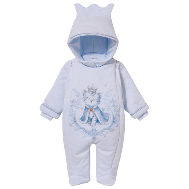 Picture of Sofija Baby Asim Collection Front Opening Padded Pramsuit - Blue