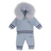Picture of Bimbalo Baby Boys Knitted set with Detachable Trim - Pale Blue Navy